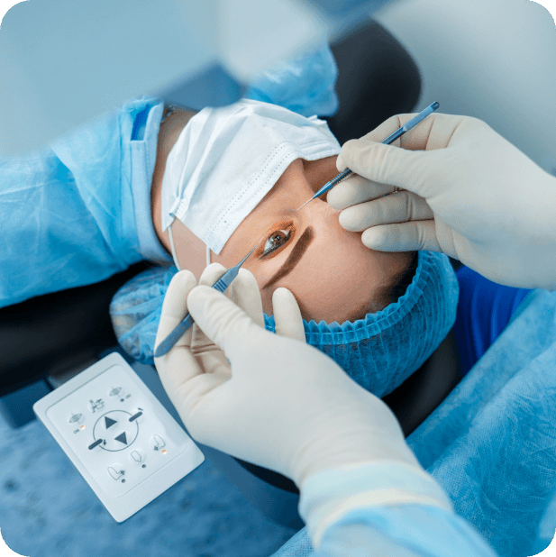 Augenoperation am Lid